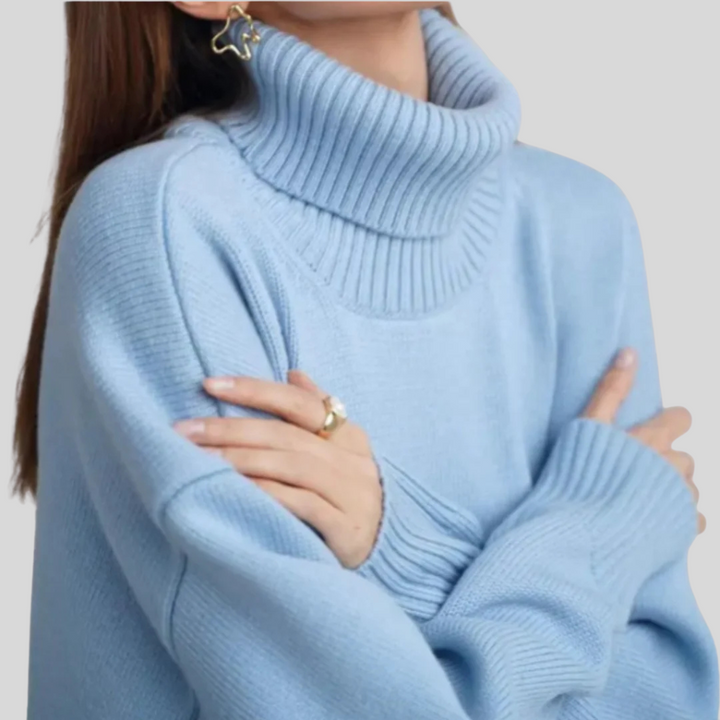 Suéter de Cuello Alto Moderno para Mujeres – Capa Elevada para Climas Fríos