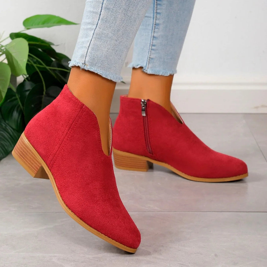 Elegantes botines de ante para mujer