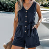 Jumpsuit Corto Elegante con Bolsillos