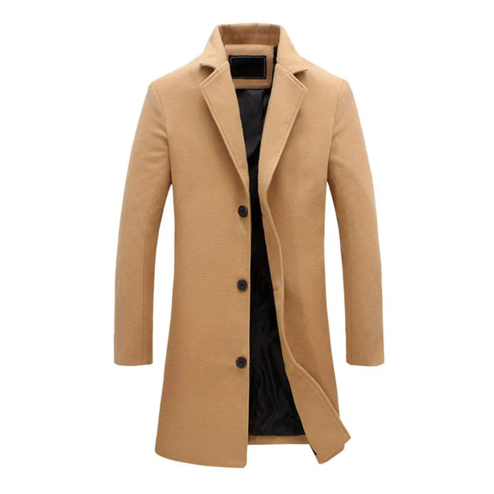 Abrigo Largo de Invierno para Hombre con Solapa