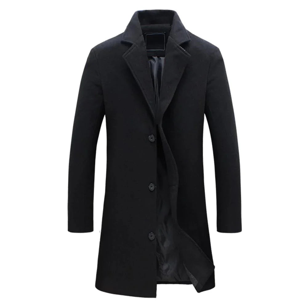 Abrigo Largo de Invierno para Hombre con Solapa