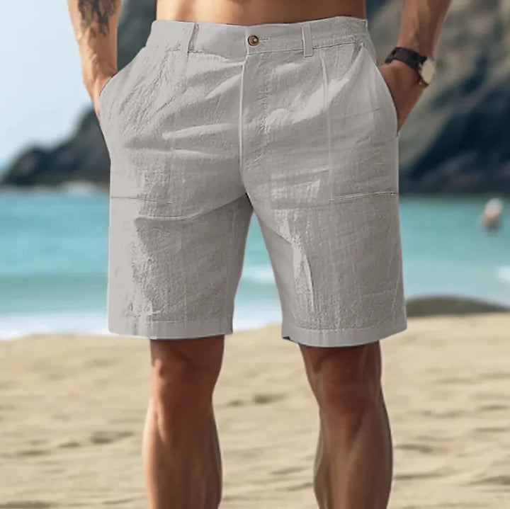 Pantalones Cortos de Lino Casuales para Hombres