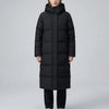 Parca Puffer Con Capucha Larga Para Mujeres