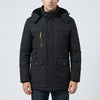 Chaqueta de Invierno con Capucha Forrada de Polar para Hombre