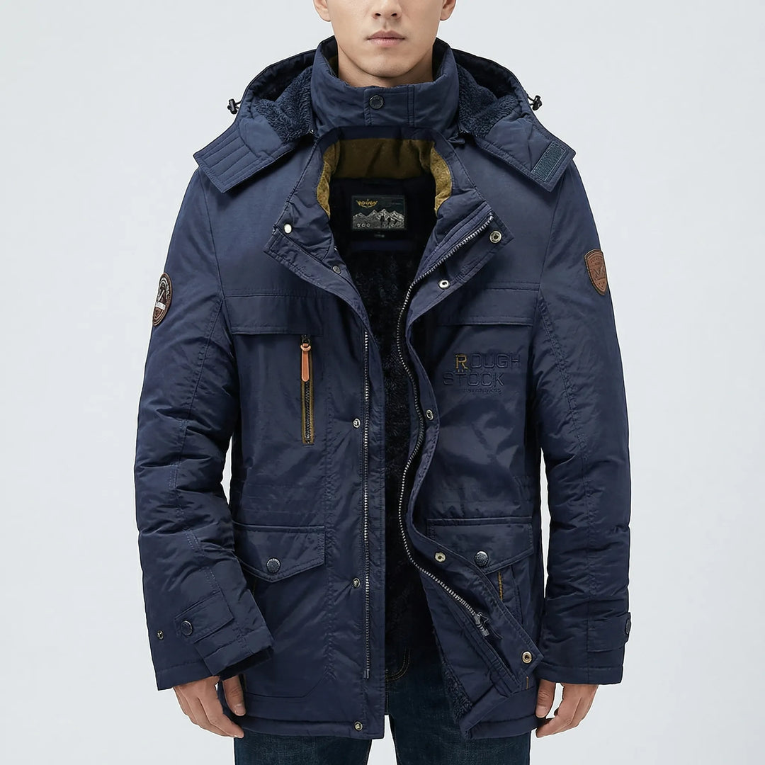 Arctovex - Parka de invierno con capucha y forro polar