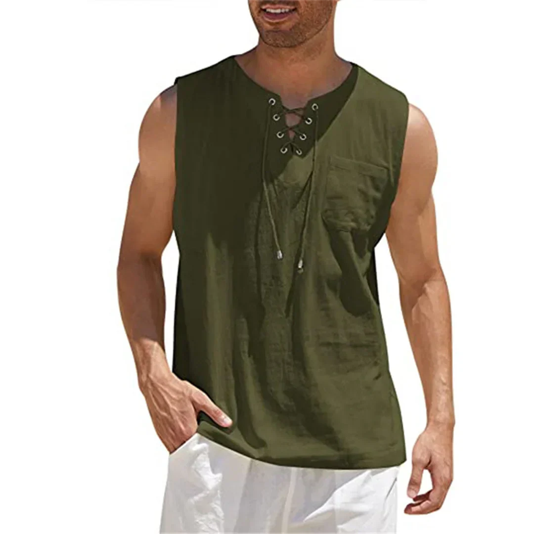 Camisa de lino casual para hombres