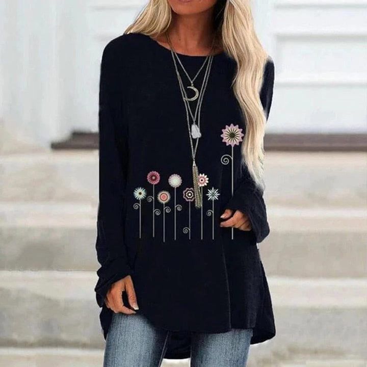 Sudadera con Bordado Floral 3D Textura Suave para Mujeres