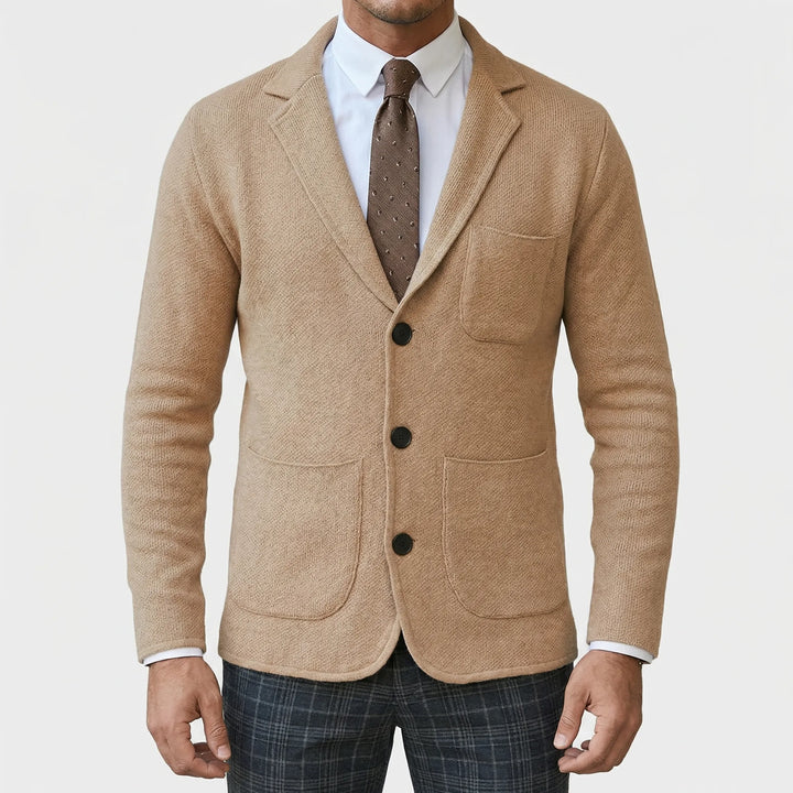 BlazKnox - Blazer de punto con solapa de muesca