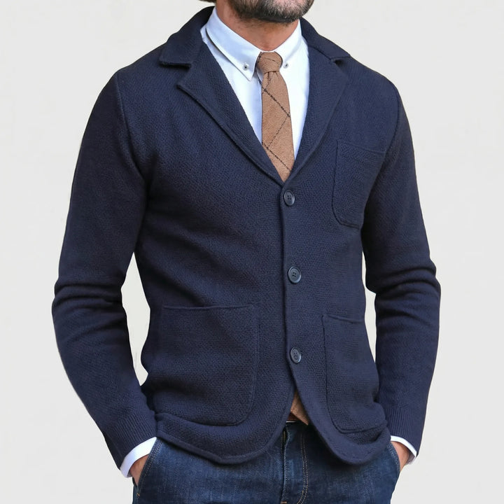 BlazKnox - Blazer de punto con solapa de muesca