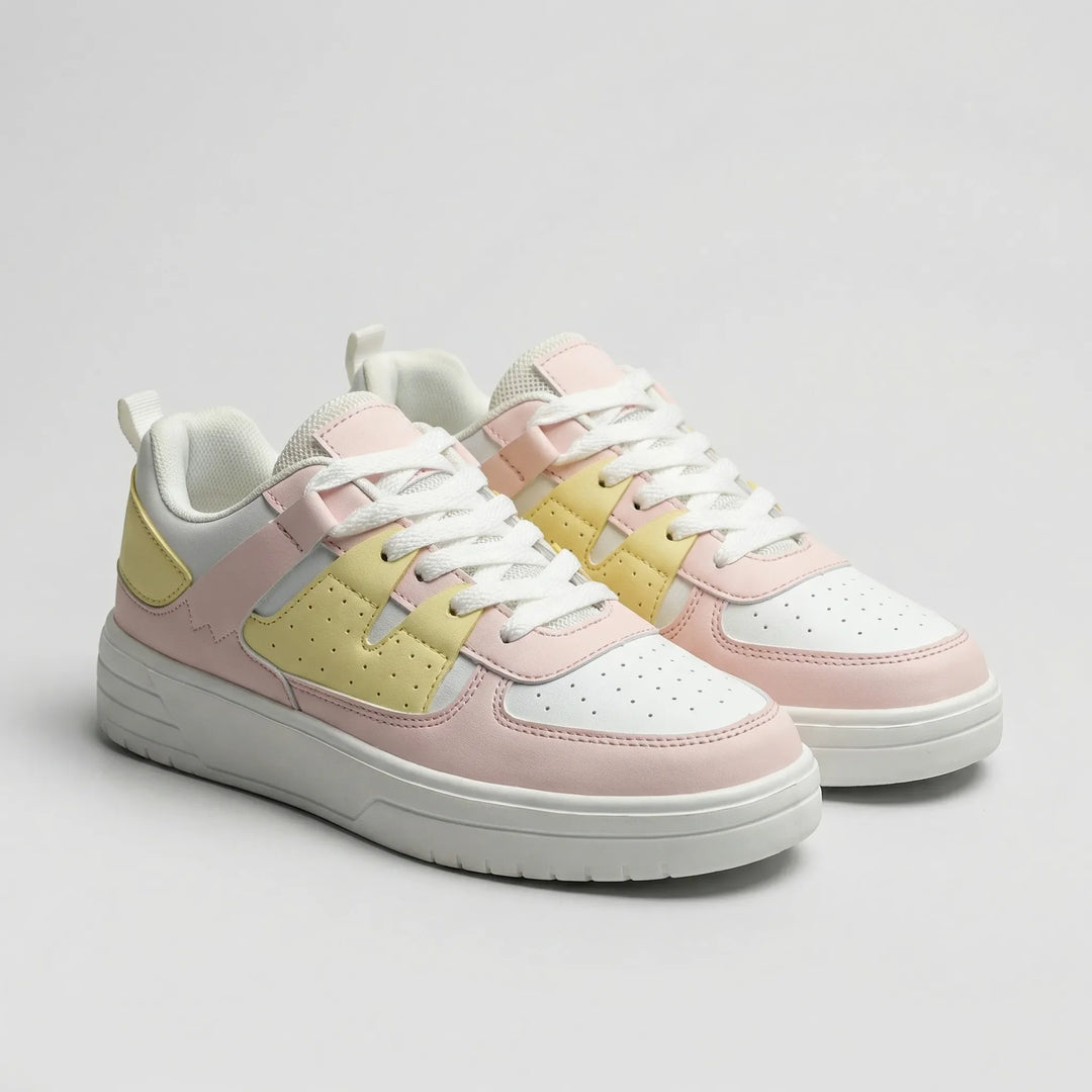 Bloompace - Zapatillas bajas con cordones y bloques de color