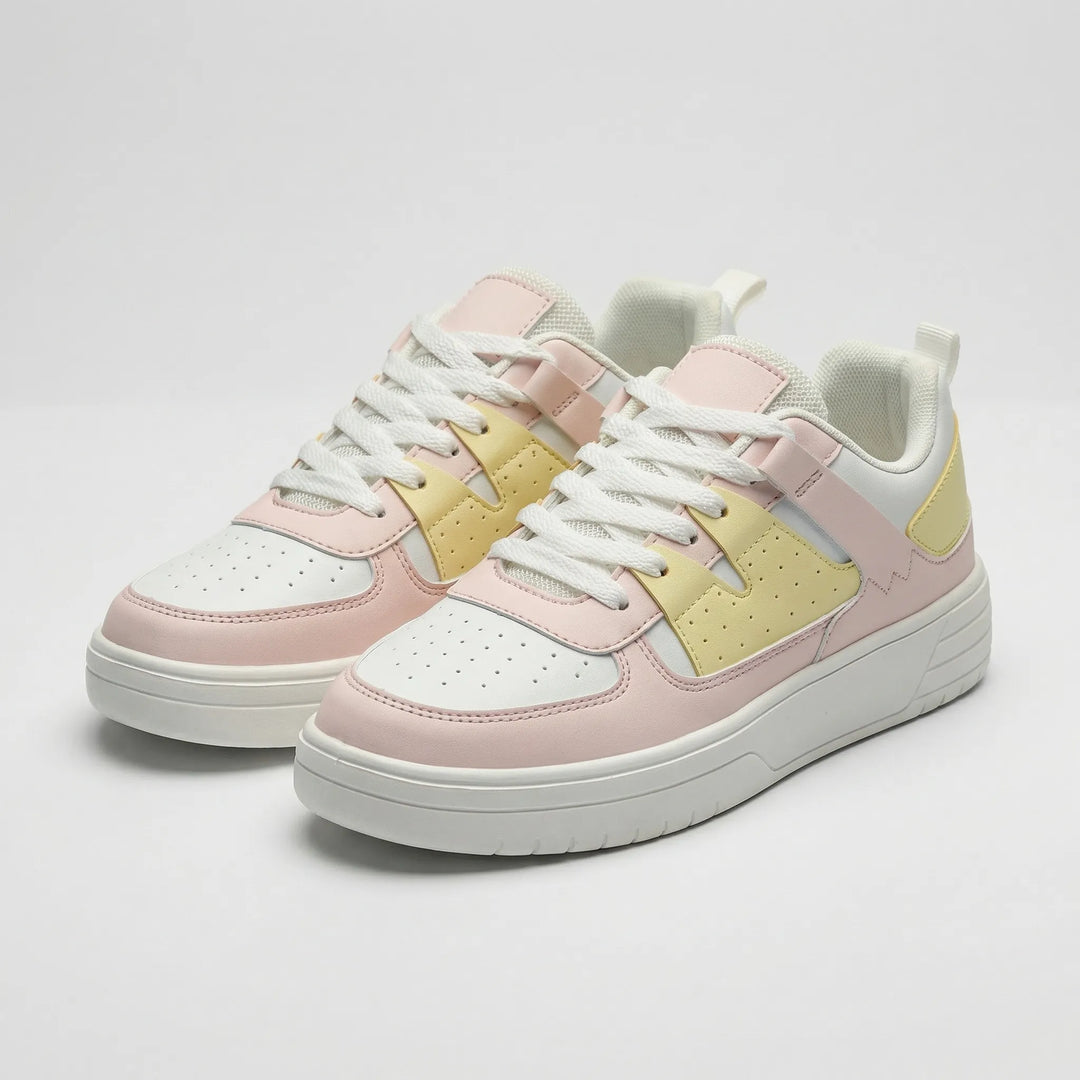 Bloompace - Zapatillas bajas con cordones y bloques de color