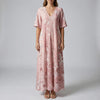 Vestido Maxi con Estampado Floral y Escote en V para Mujer