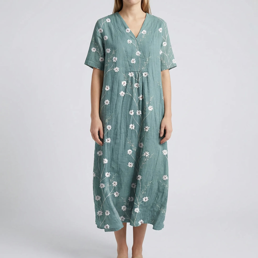 Blossomix - Vestido midi con estampado floral