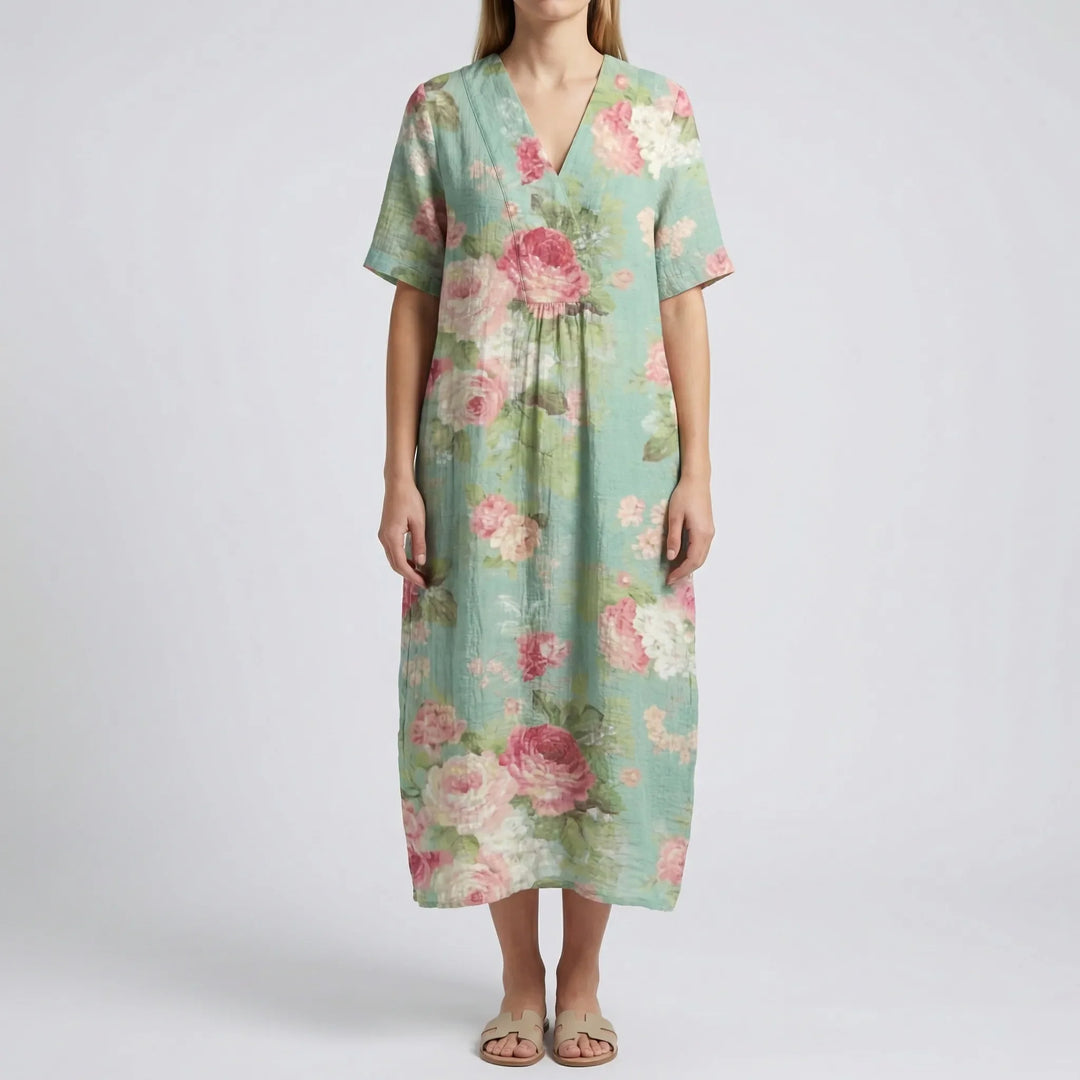 Blossomix - Vestido midi con estampado floral