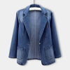 Blazer Denim Urbano con Ajuste Clásico