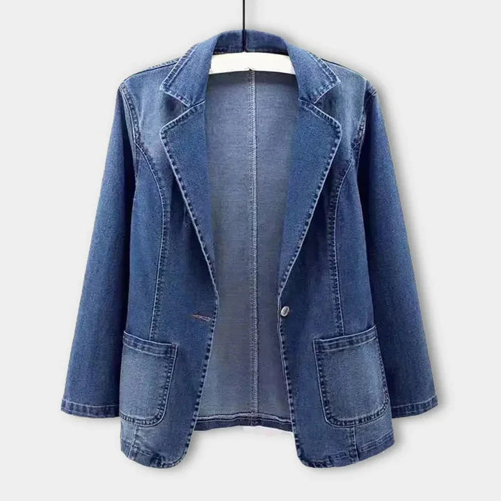 UrbanEdge – Blazer vaquero con corte clásico