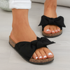 Sandalias Planas Deslizantes con Detalle de Lazo para Mujeres