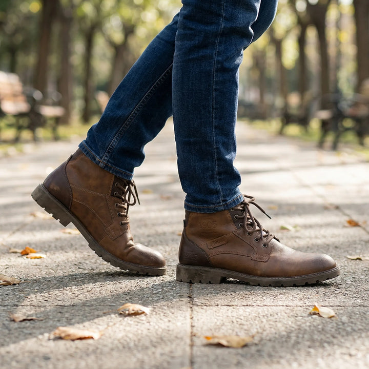Bravonx - Botín con cordones para hombre