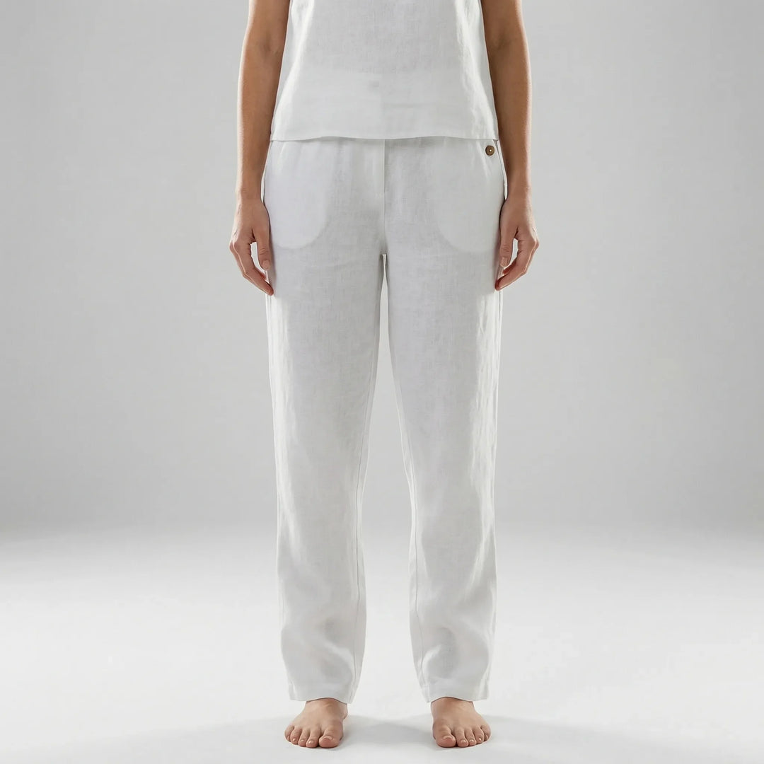 Brelova - Pantalones de pierna ancha y corte relajado