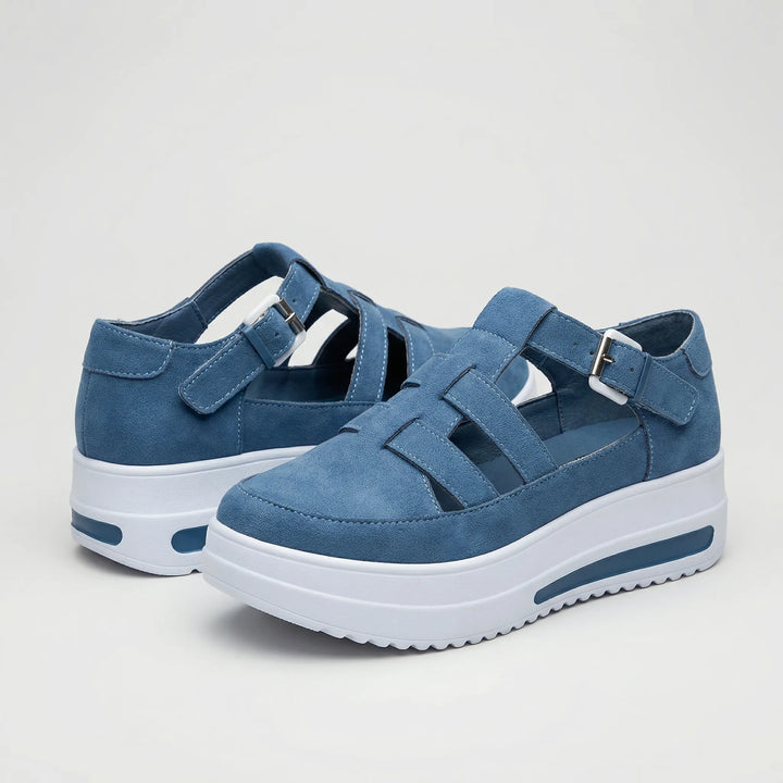 Brezolia - Zapatos casuales ortopédicos abiertos para mujer