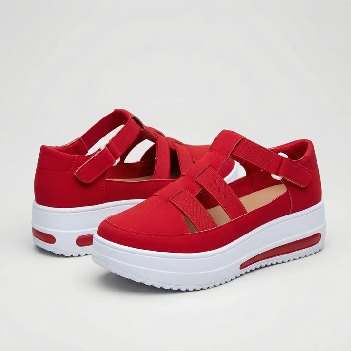 Brezolia - Zapatos casuales ortopédicos abiertos para mujer
