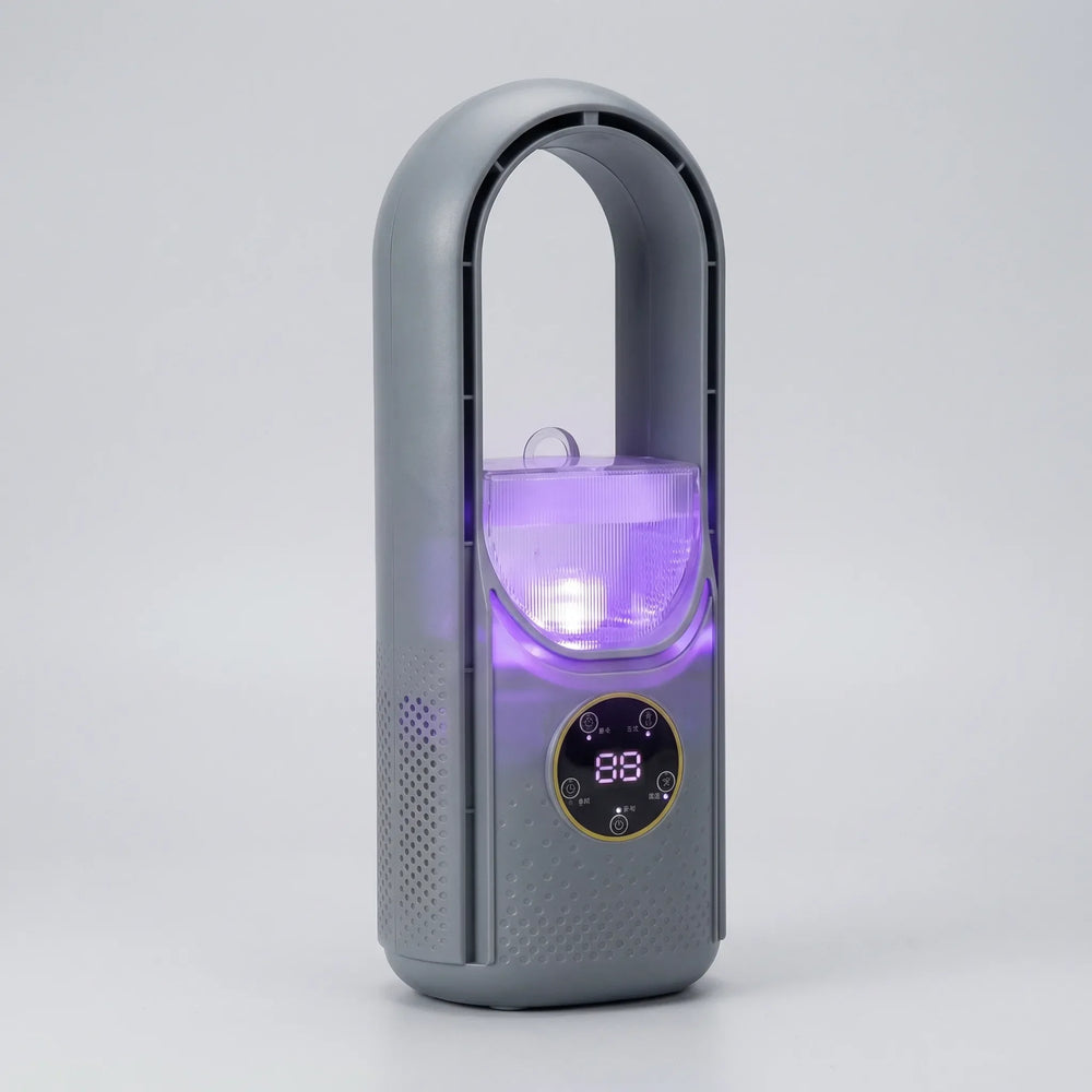 Brezulo - Ventilador de escritorio portátil sin aspas con luz nocturna