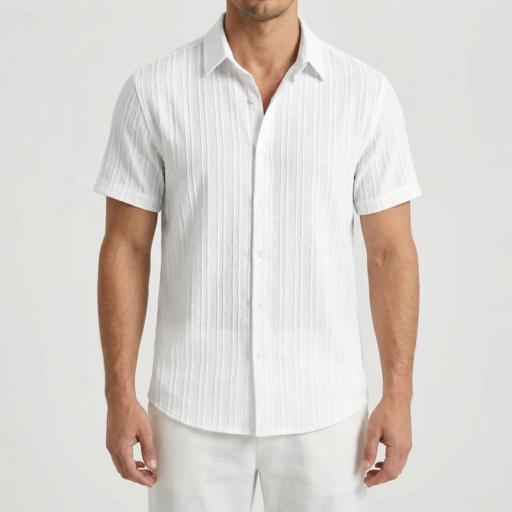 Brezzol - Camisa de manga corta con botones para hombre