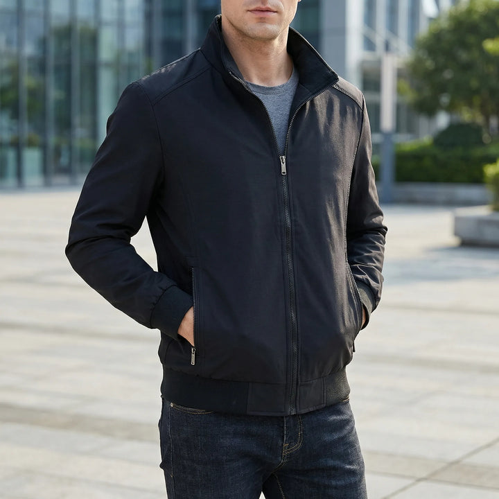 Brezzon - Chaqueta cortavientos con cuello alto para hombre
