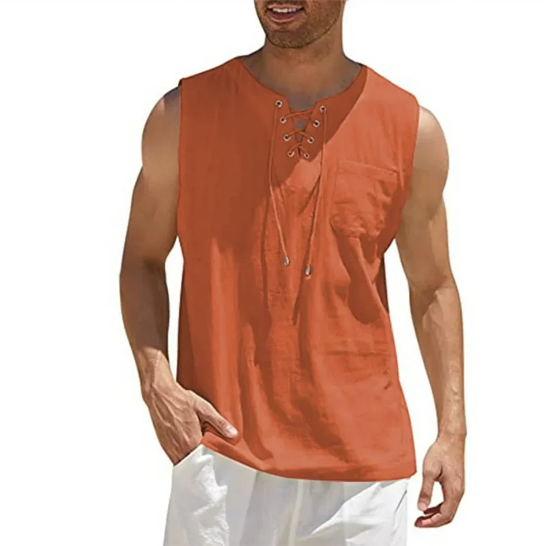 Camisa de lino casual para hombres