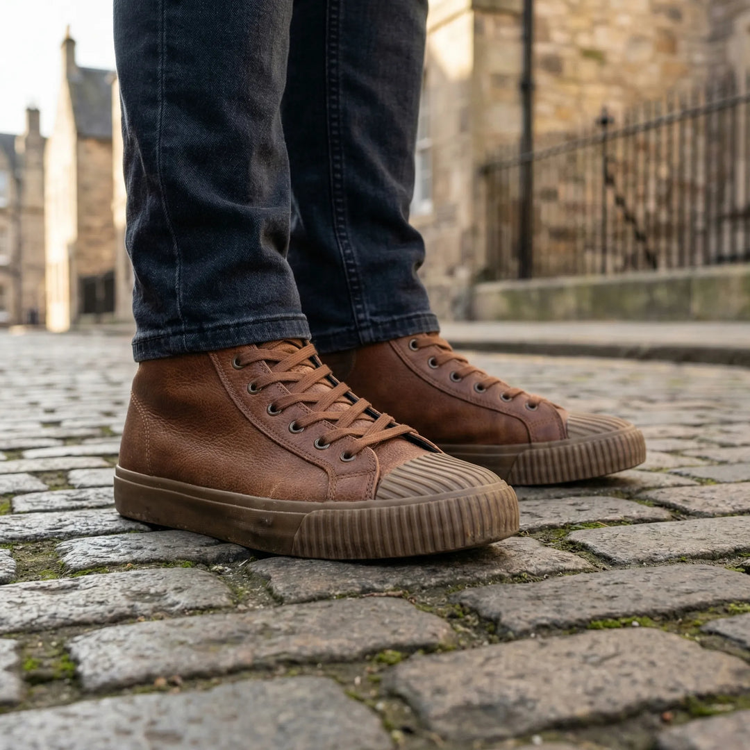 Brixford - Zapatillas deportivas altas de estilo británico para hombre