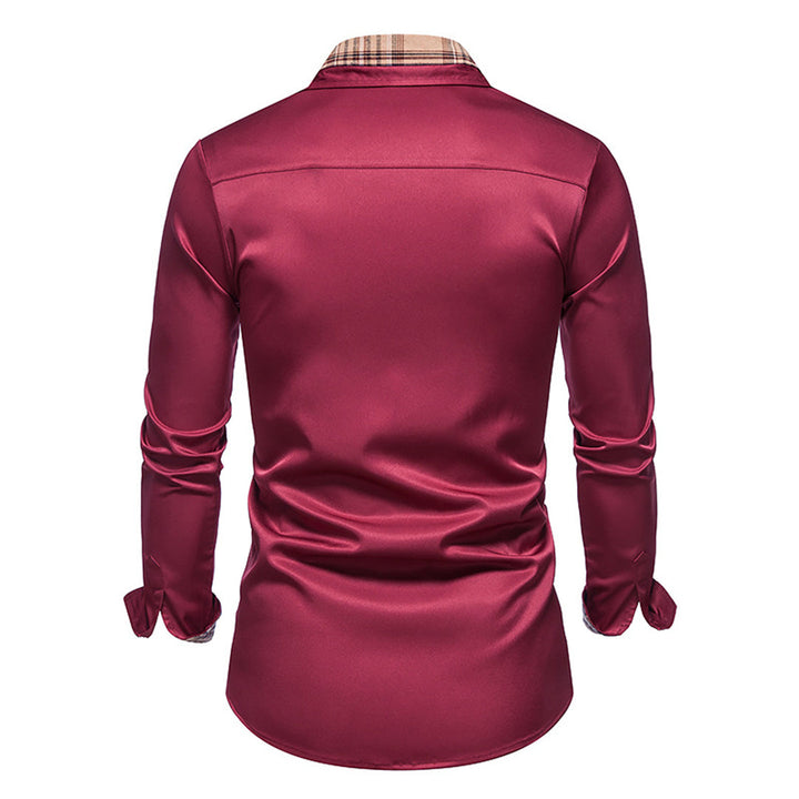 Camisa con detalles de cuadros refinados