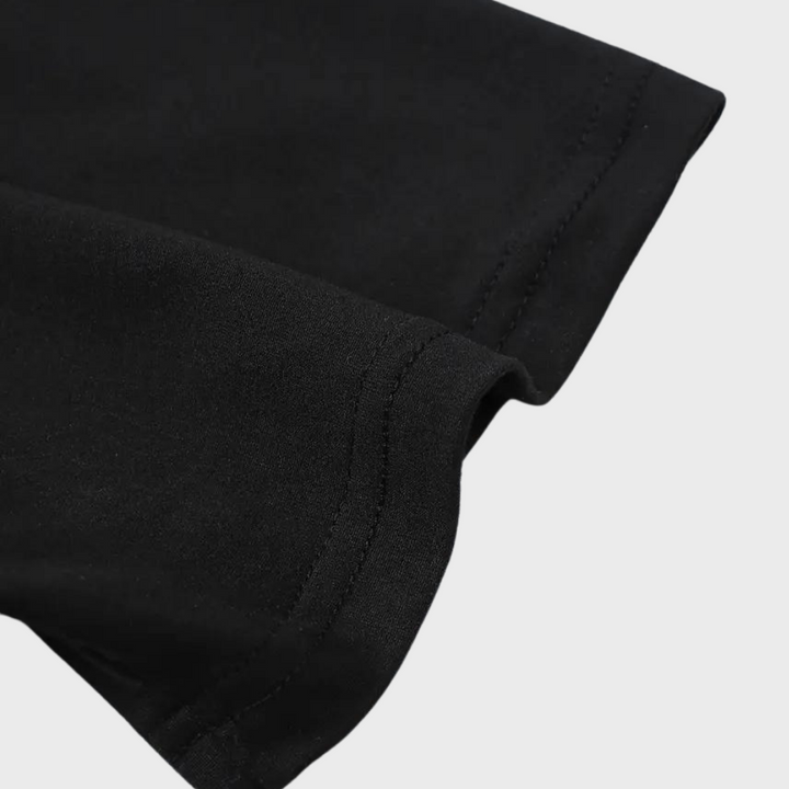 Camiseta informal de hombre con cuello redondo y estampado minimalista