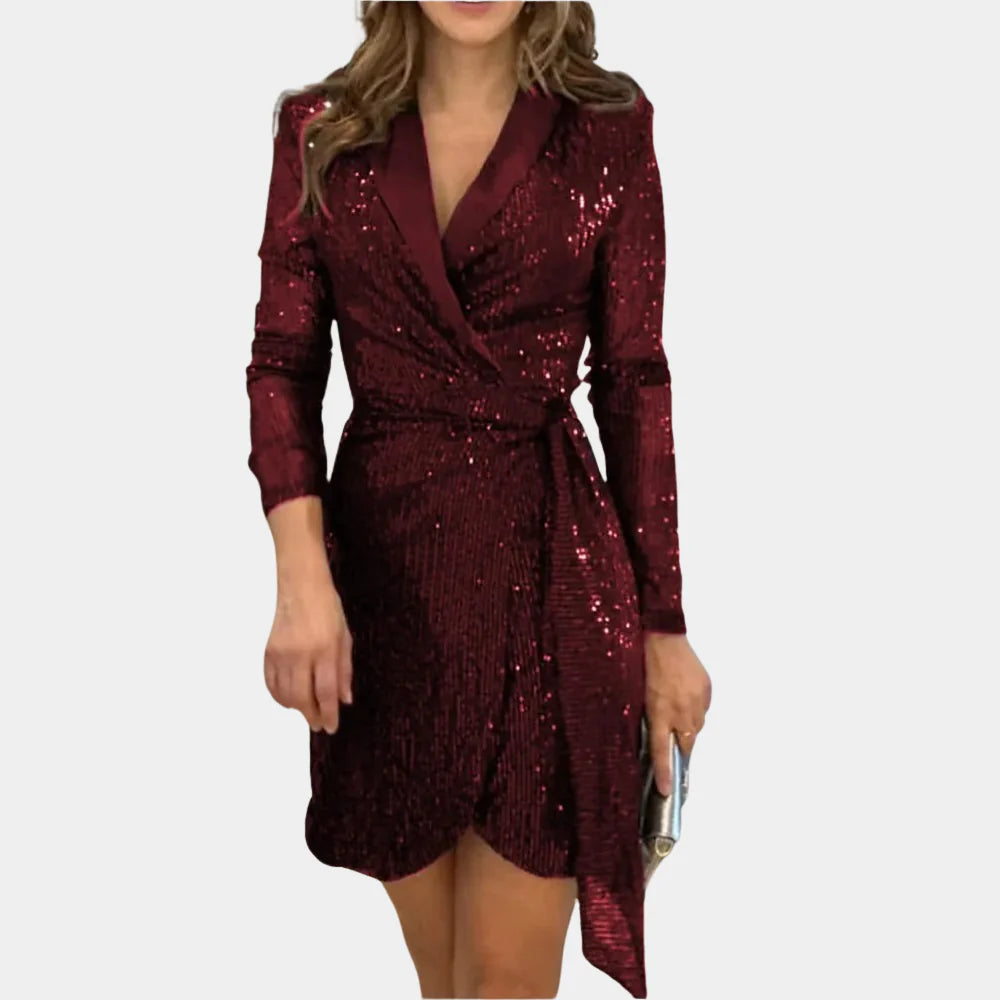 Elegante vestido tipo blazer para mujer: sofisticación chic con un toque glamuroso