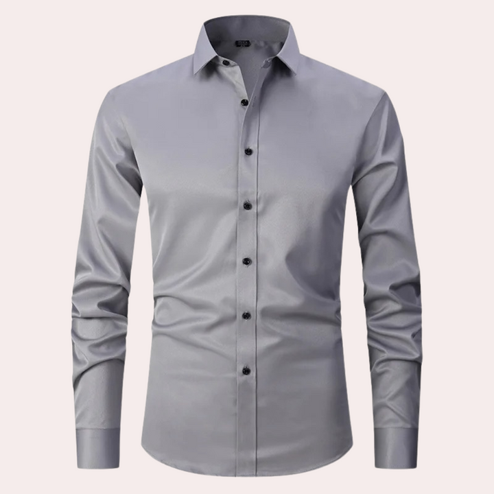 Elias – Camisa elástica que no necesita planchado para hombre