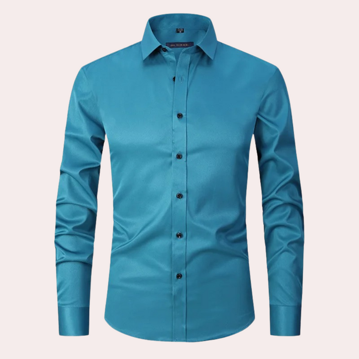 Elias – Camisa elástica que no necesita planchado para hombre