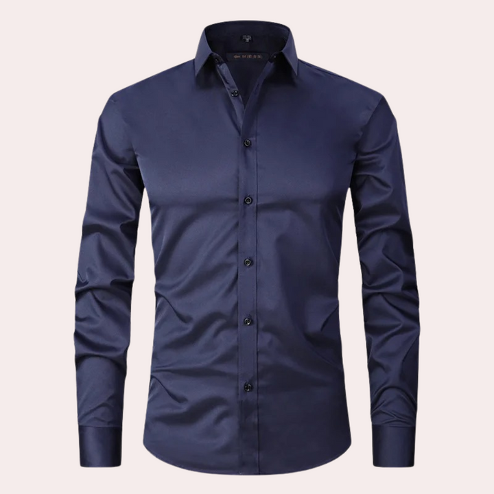 Elias – Camisa elástica que no necesita planchado para hombre