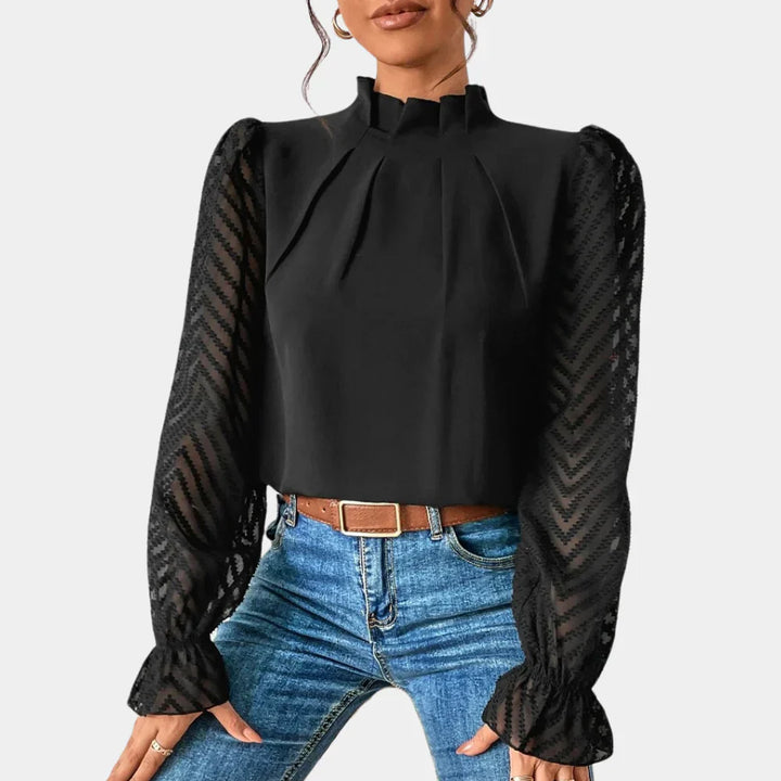 Elegante camiseta de manga larga para mujer