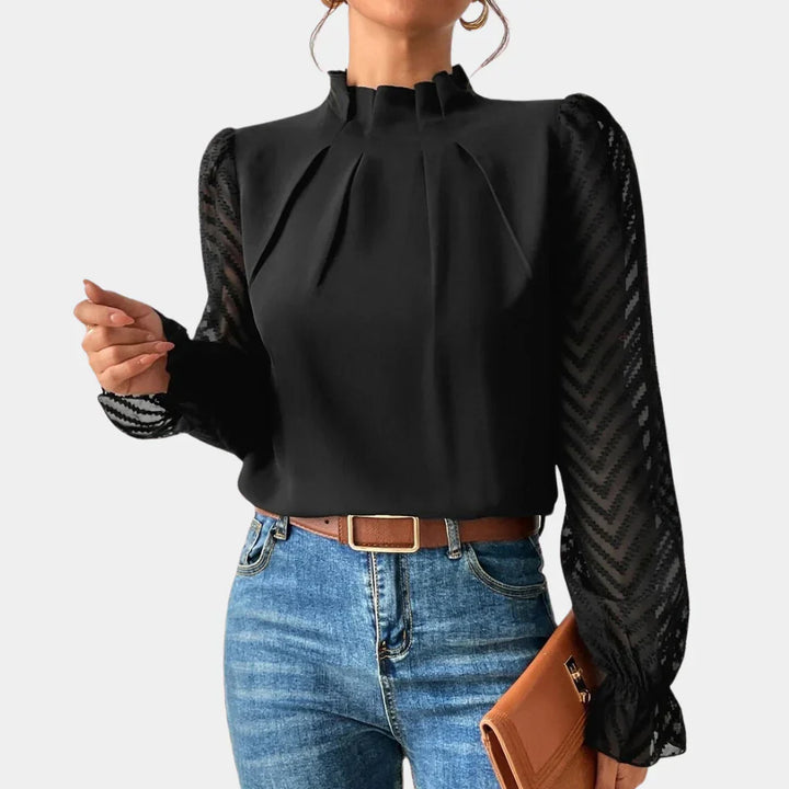 Elegante camiseta de manga larga para mujer