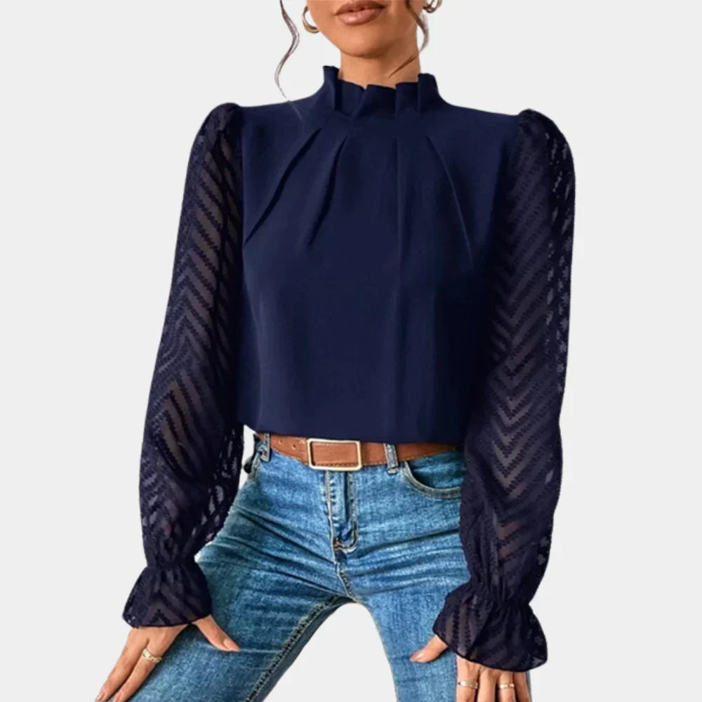 Elegante camiseta de manga larga para mujer