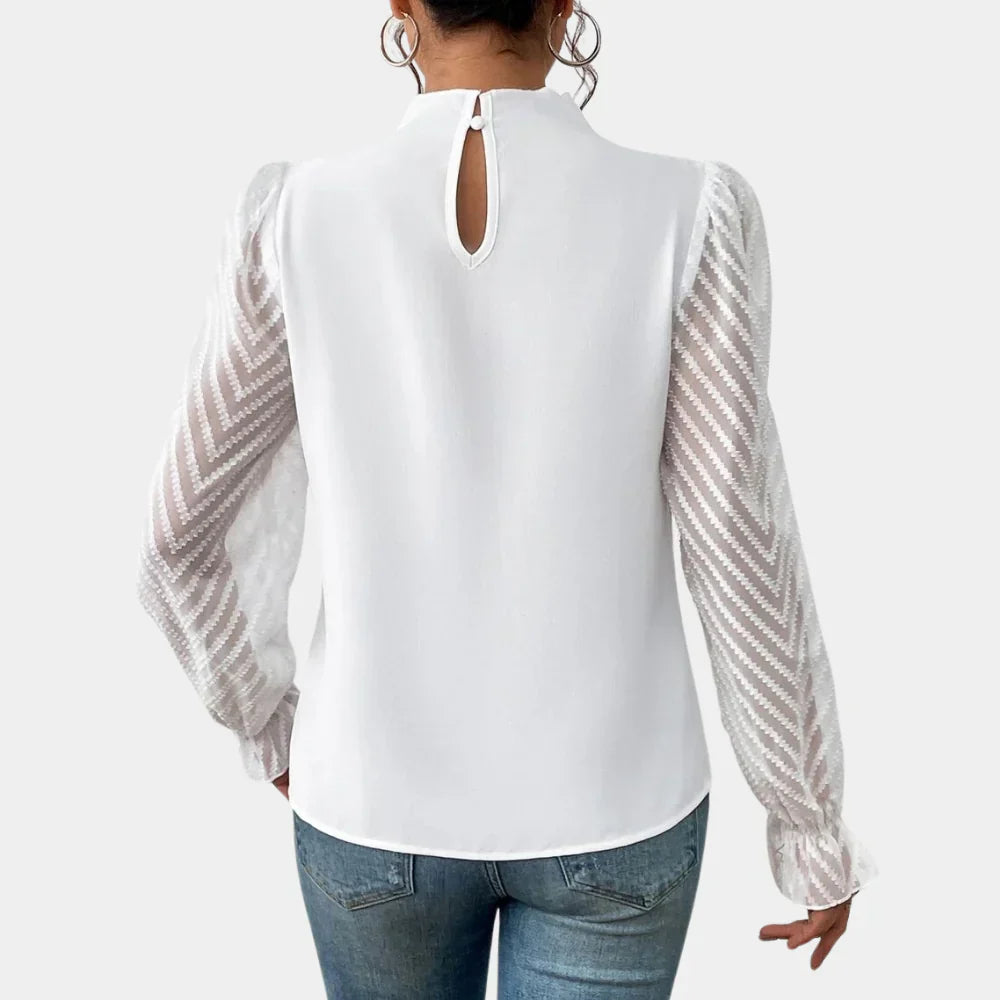 Elegante camiseta de manga larga para mujer