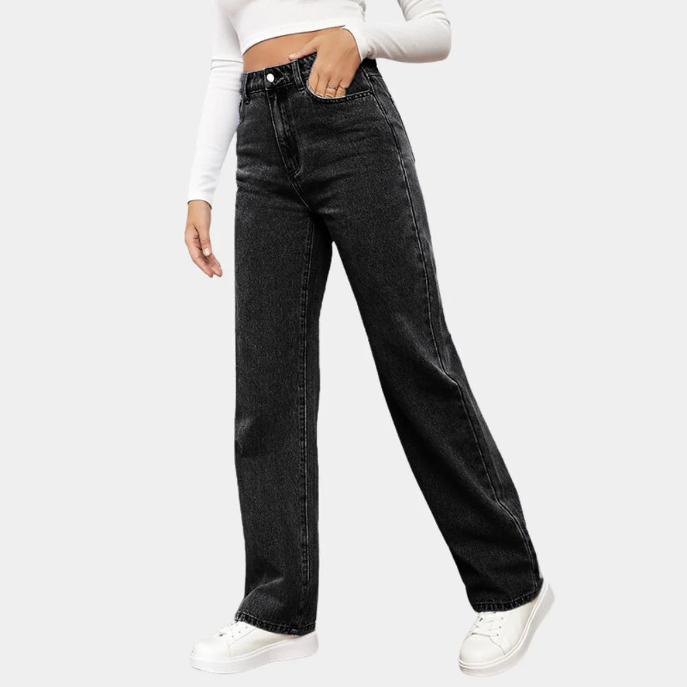 Jeans Rectos Casuales para Mujeres