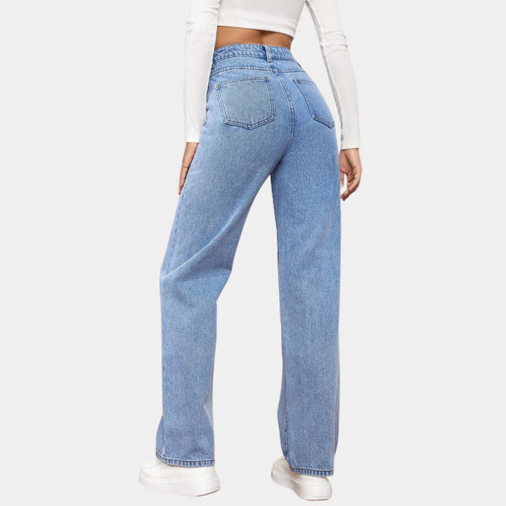 Jeans Rectos Casuales para Mujeres