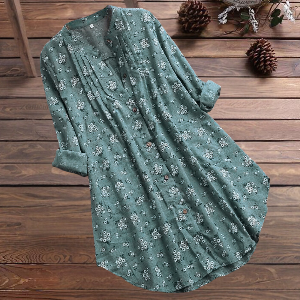 Caterina | Blusa floral de manga larga para mujer