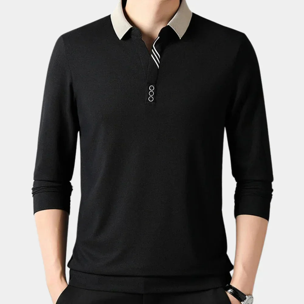 Polo Casual de Manga Larga para Hombres