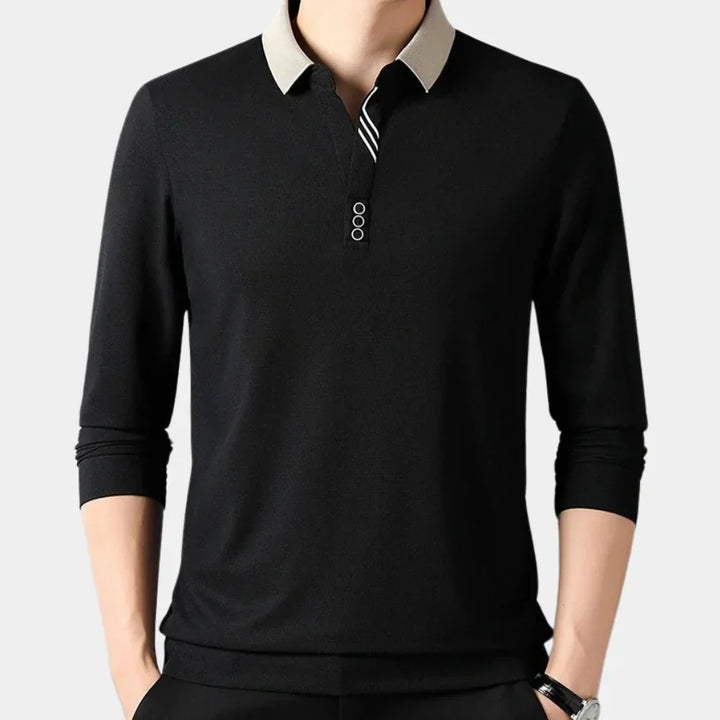 Polo Casual de Manga Larga para Hombres
