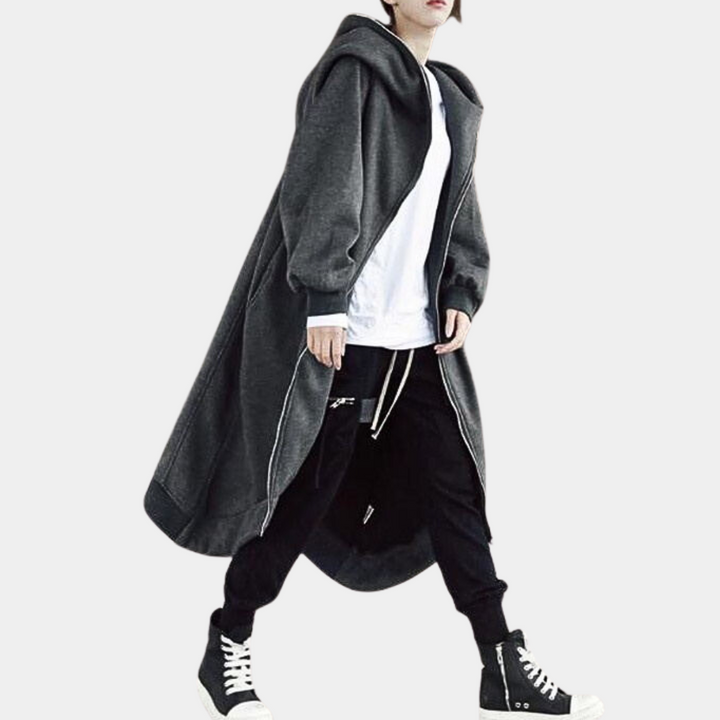 Abrigo oversize de mujer con capucha y cremallera: elegancia y comodidad para todas las estaciones