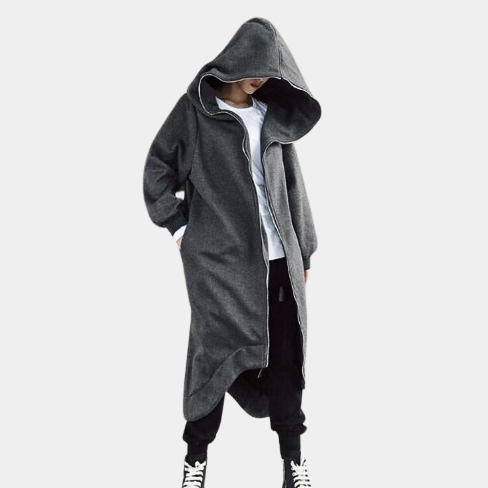 Abrigo oversize de mujer con capucha y cremallera: elegancia y comodidad para todas las estaciones