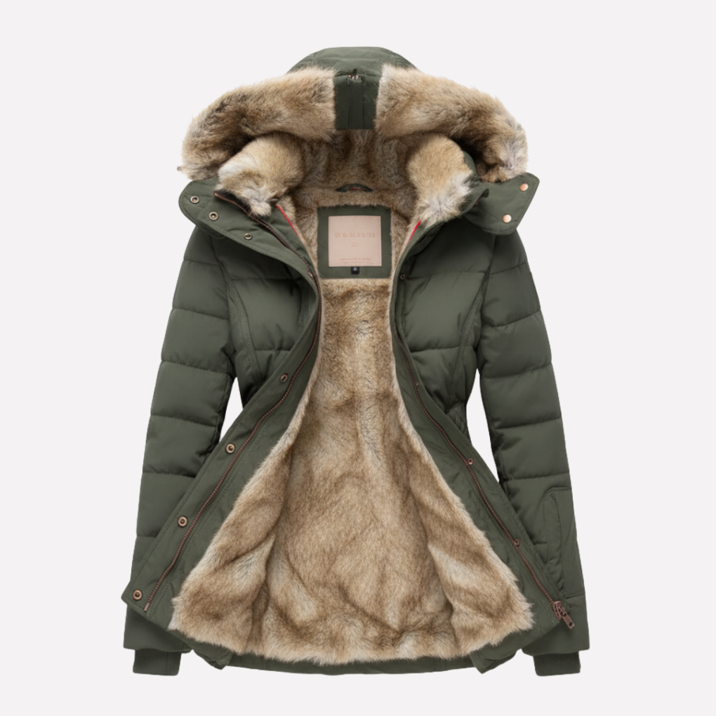 Chaqueta Acolchada con Capucha para Mujeres