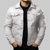 Chaqueta de Denim Sólida Casual para Hombres