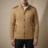 Cardigan de Punto con Cable Forrado